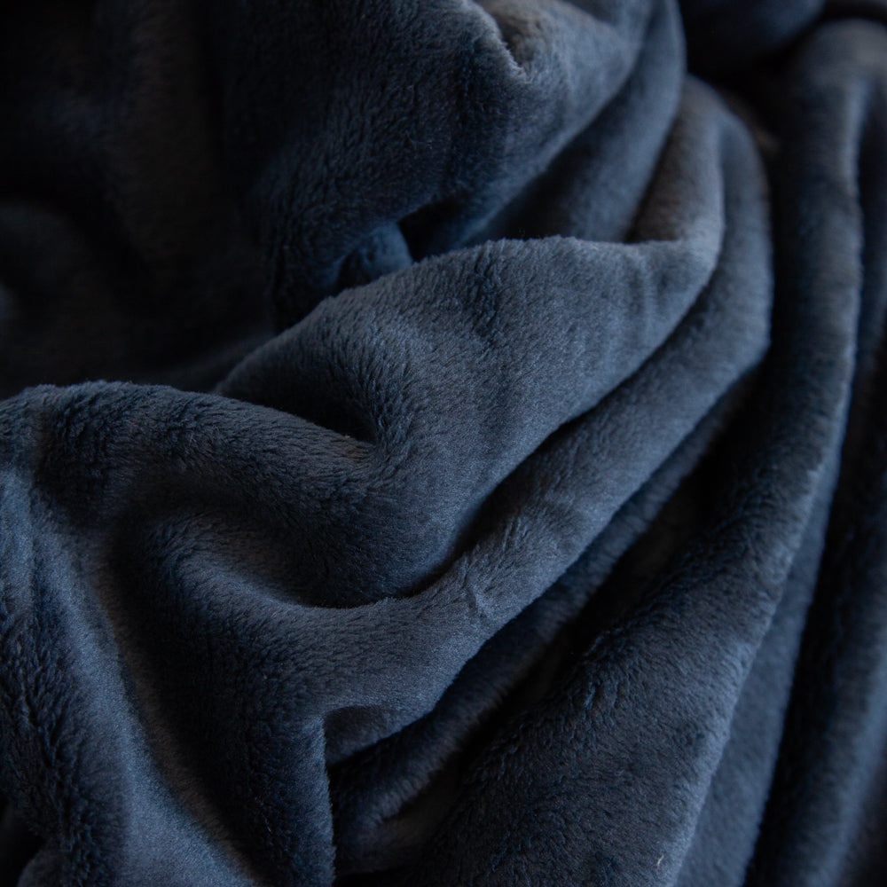 Brogo Supersoft Throw Ink Blue Pepperwhites Pepperwhites by Tara Dennis