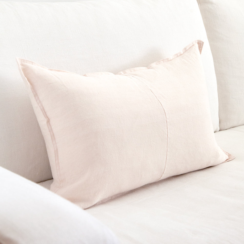 Everyday Linen Cushion Blush 40x60cm