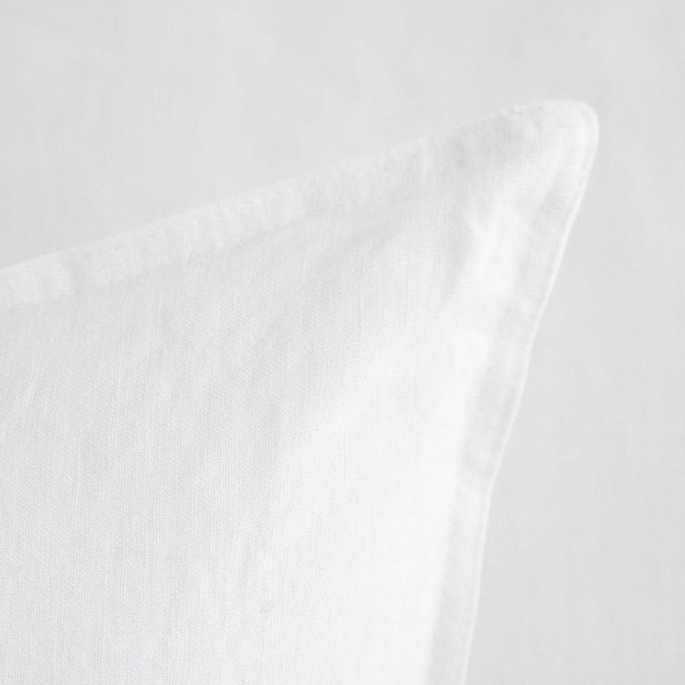 White Linen Cushion 50x50cm Pepperwhites by Tara Dennis
