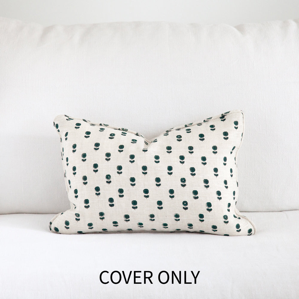 Daisy Ink Blue Cushion Cover Only 30x45cm
