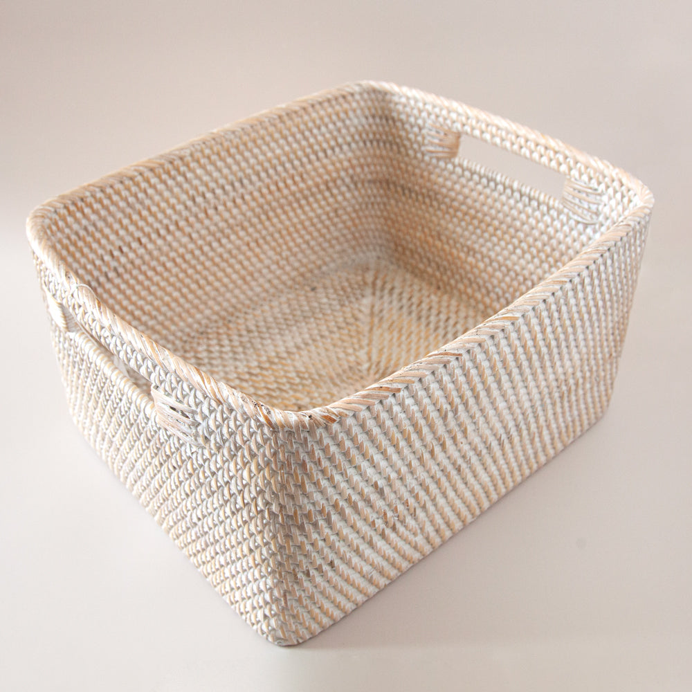 White Rattan Basket
