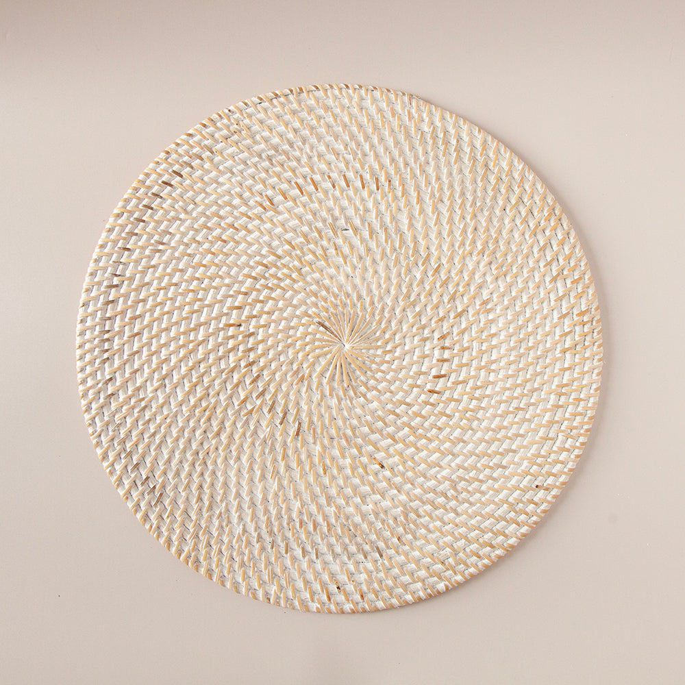 White Rattan Placemat Pepperwhites by Tara Dennis