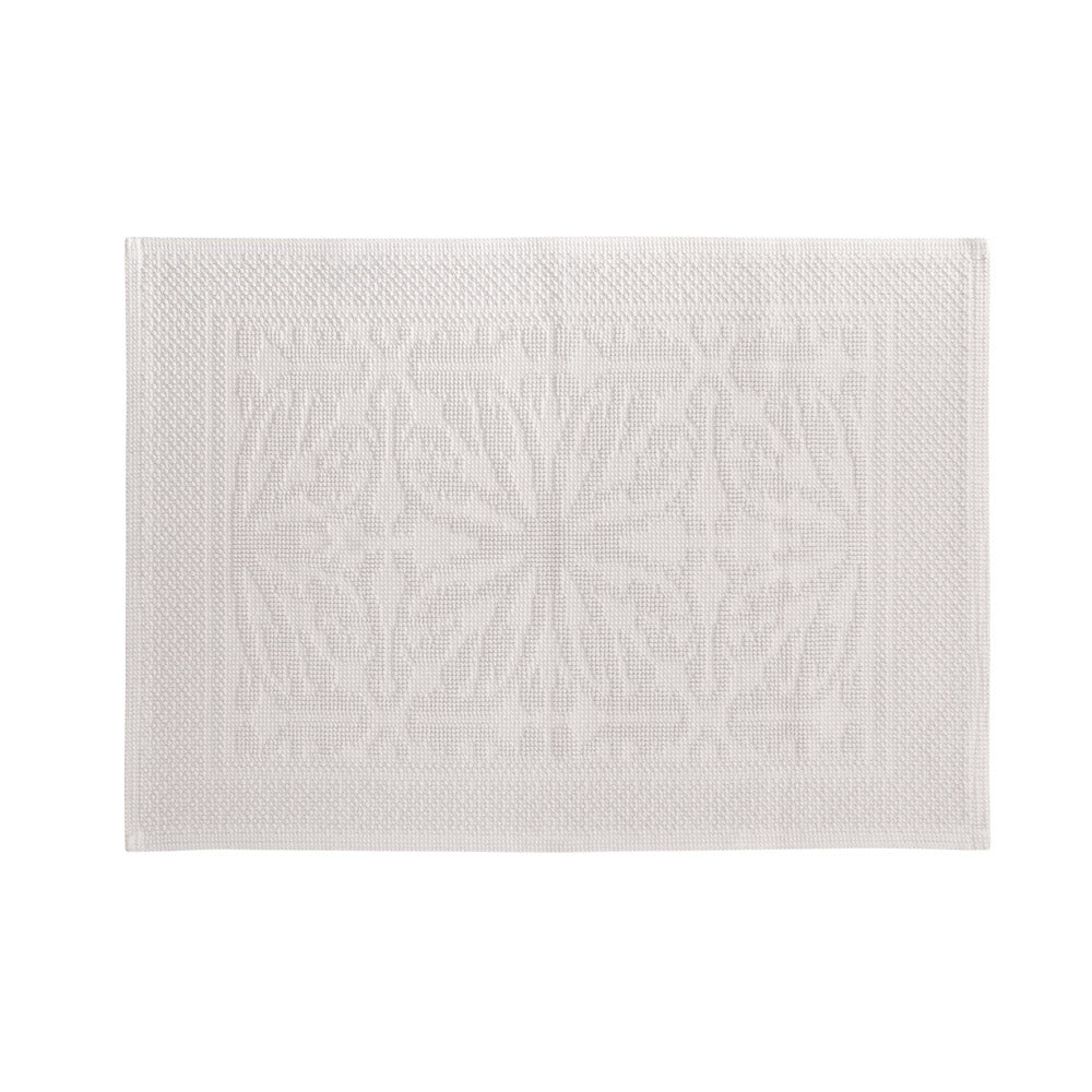 Hamman Cotton Long Bath Mat Offwhite colour Pepperwhites by Tara