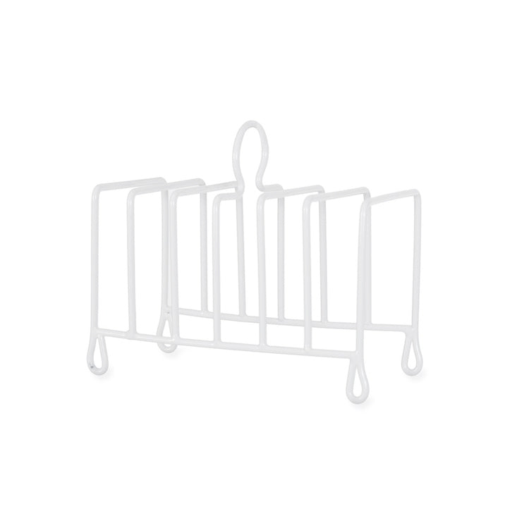 Classic style toast rack in white finish.
