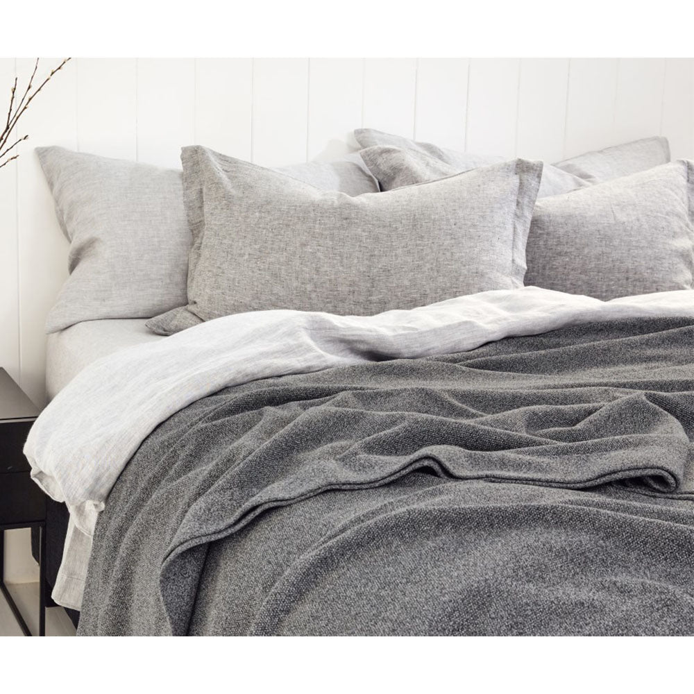 Cotton Trieste Throw Bemboka Pepperwhites by Tara Dennis