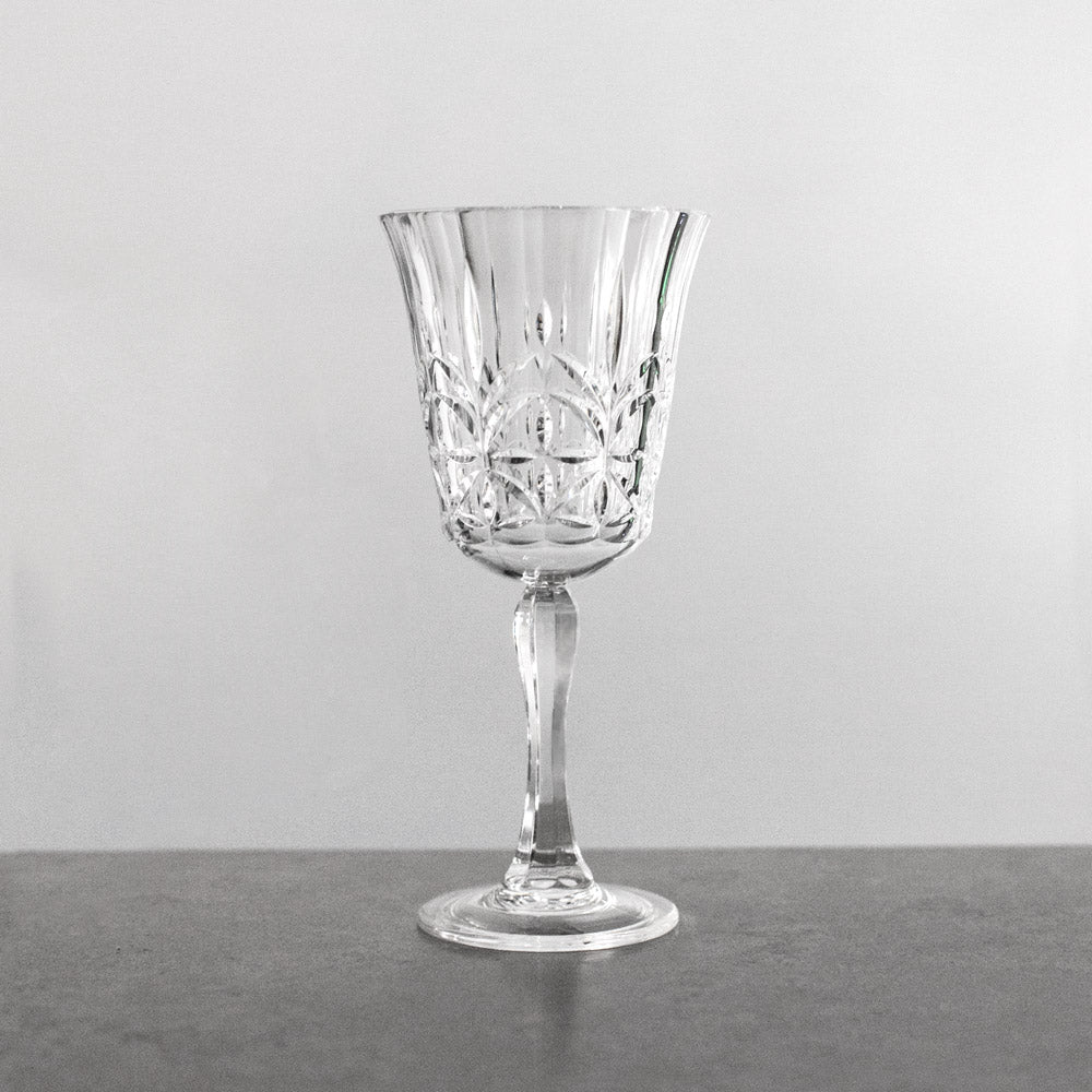 Acrylic Cut Wine Glass