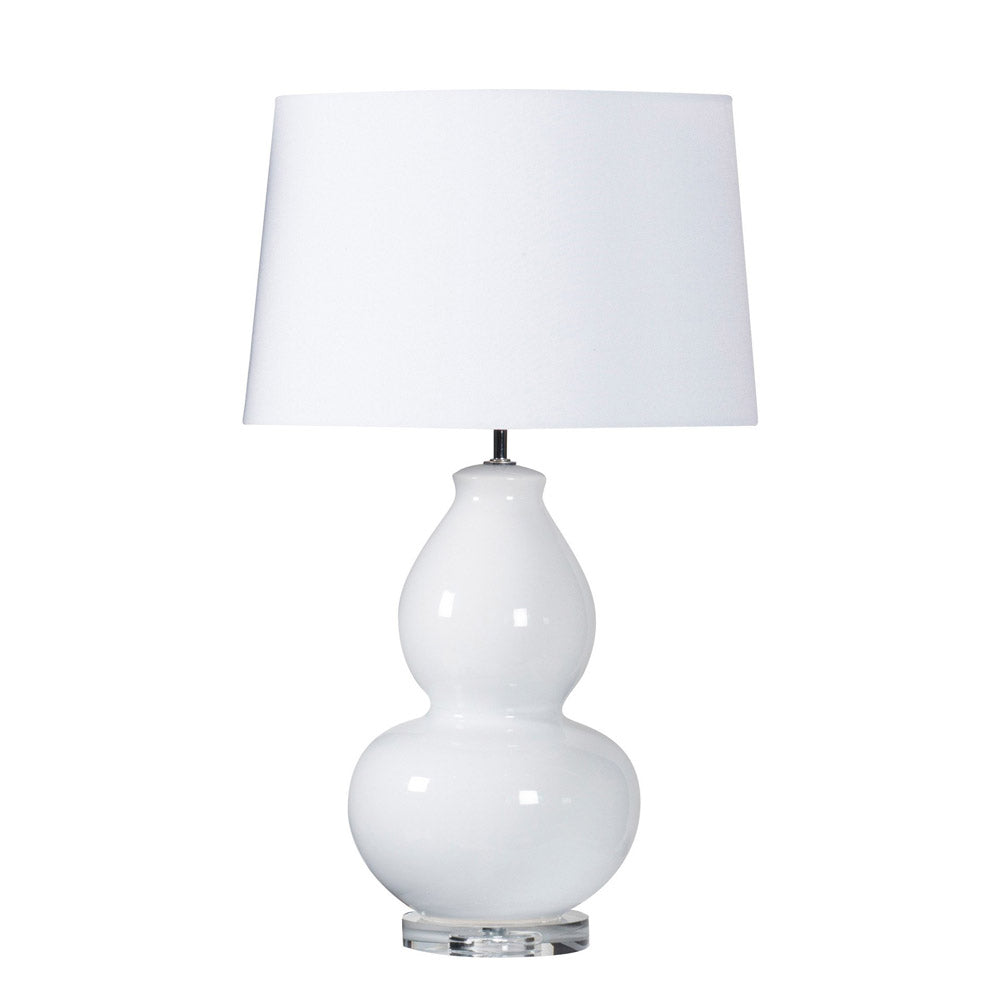 White Bedford table lamp.