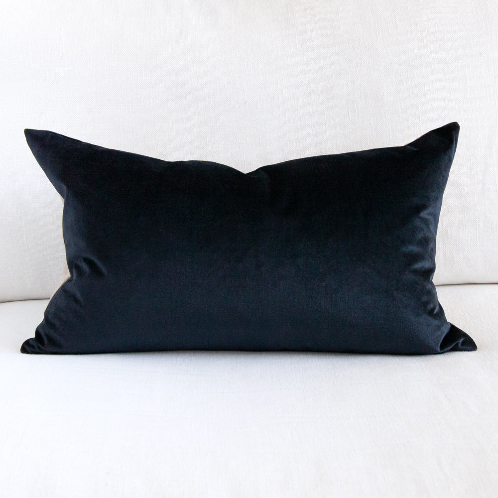 Black velvet cushion 