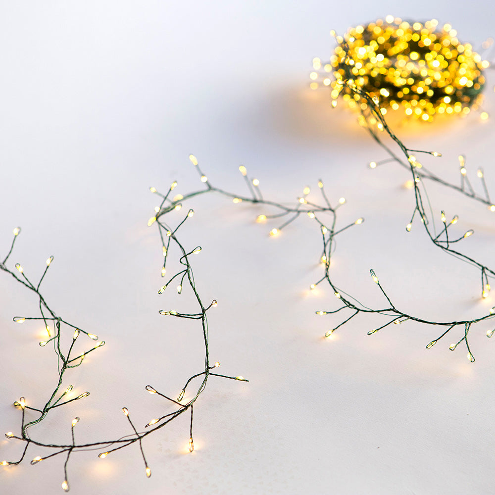 Christmas Lights 10 or 20 Metre Green Wire Pepperwhites