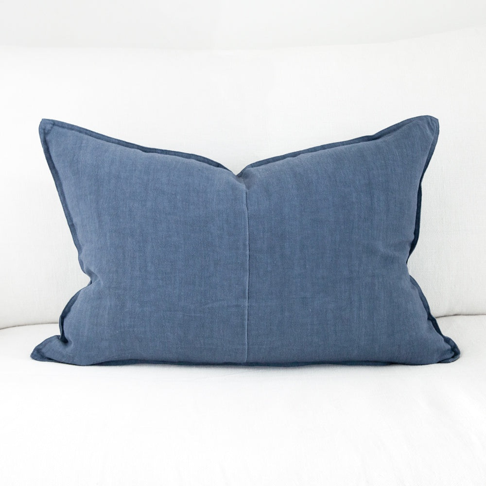 Everyday Linen Cushion French Blue 40x60cm