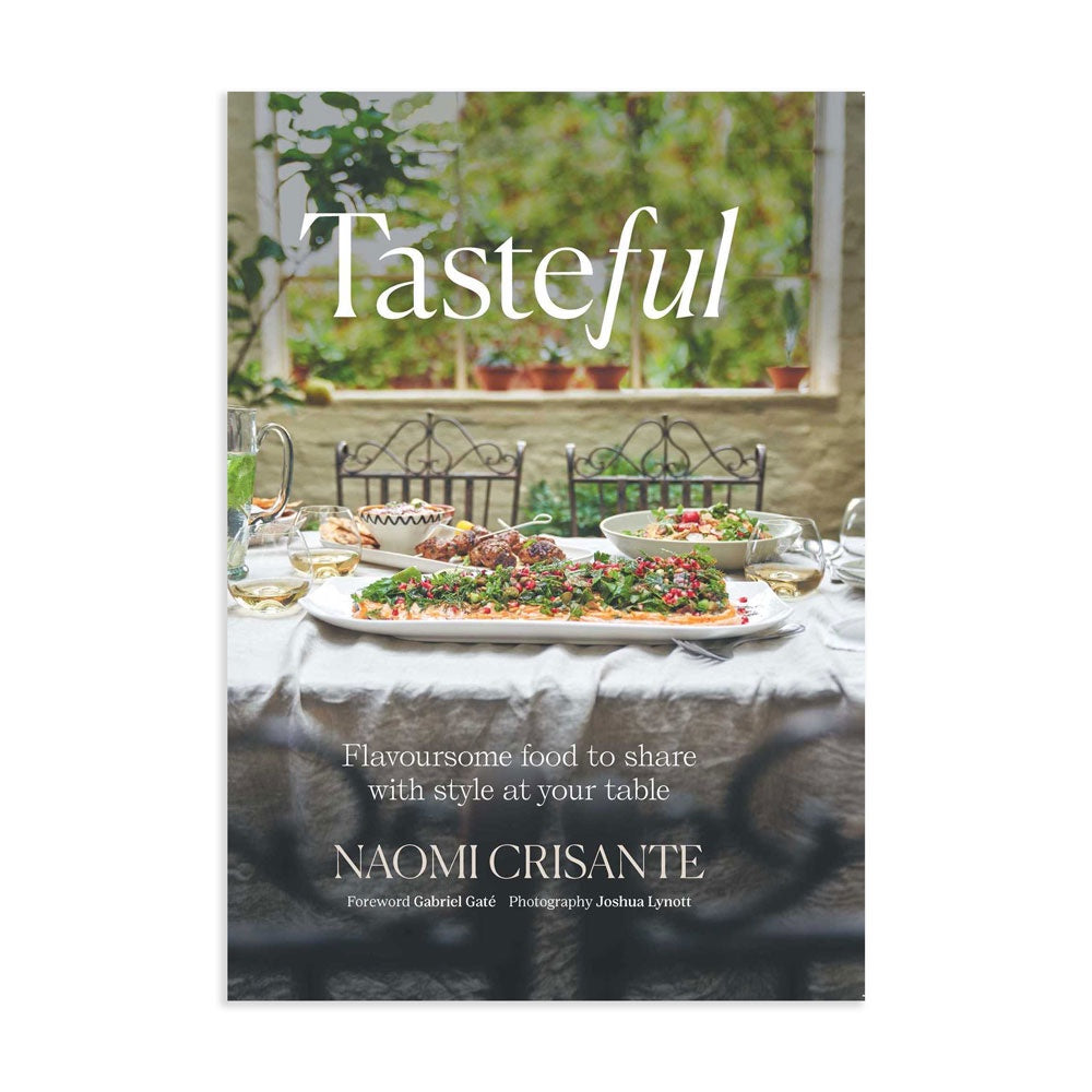 Tasteful cook book cover Naomi Crisante.