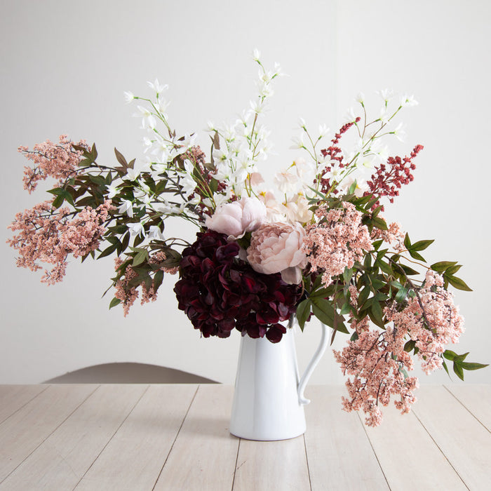 Pink velvet cushions. 