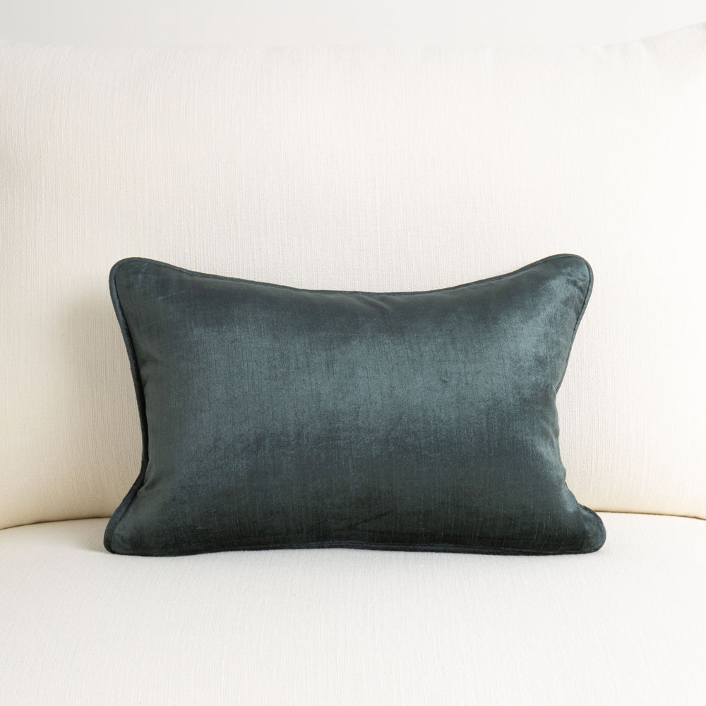 Crushed Velvet Cushion Lake 30x45cm