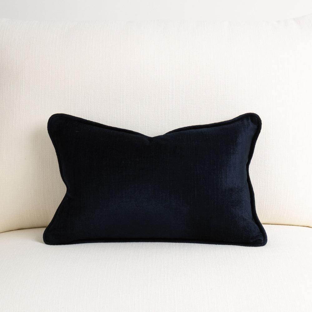 Crushed Velvet Cushion Midnight Blue 30x45cm