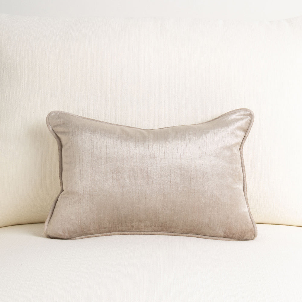 Crushed Velvet Cushion Oyster 30x45cm