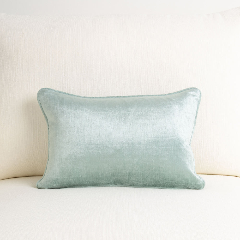 Crushed Velvet Cushion Sea Mist 30x45cm