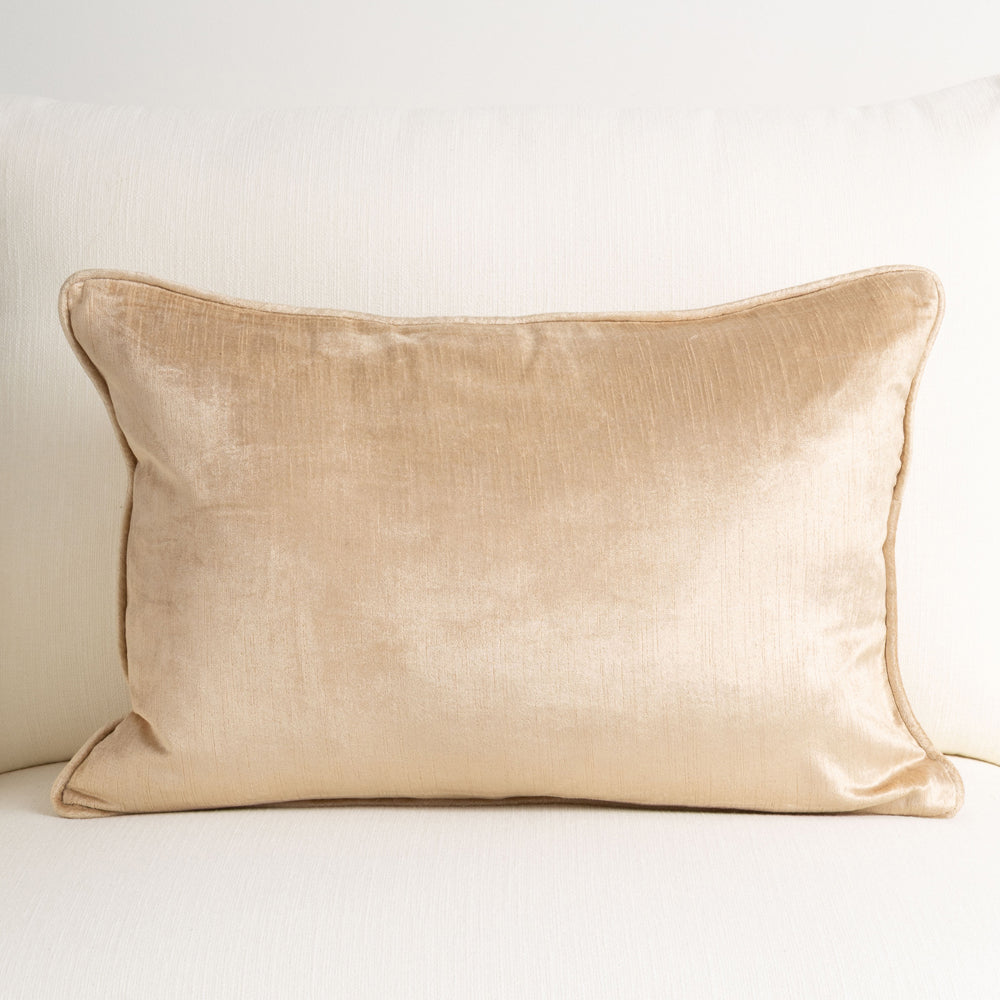 Crushed Velvet Cushion Cinnamon 40x60cm