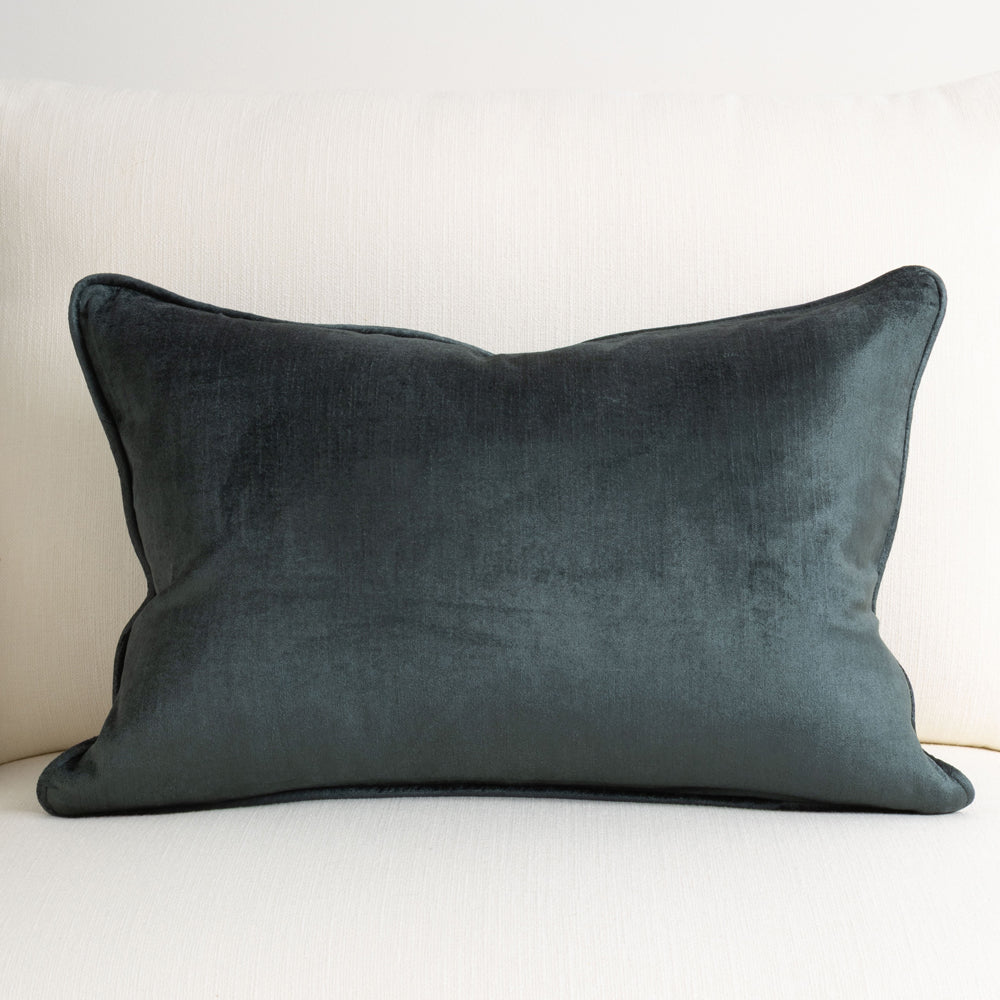 Crushed Velvet Cushion Lake 40x60cm