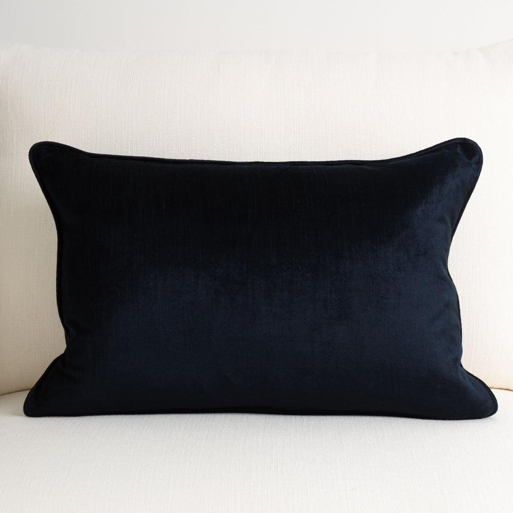 Crushed Velvet Cushion Midnight Blue 40x60cm