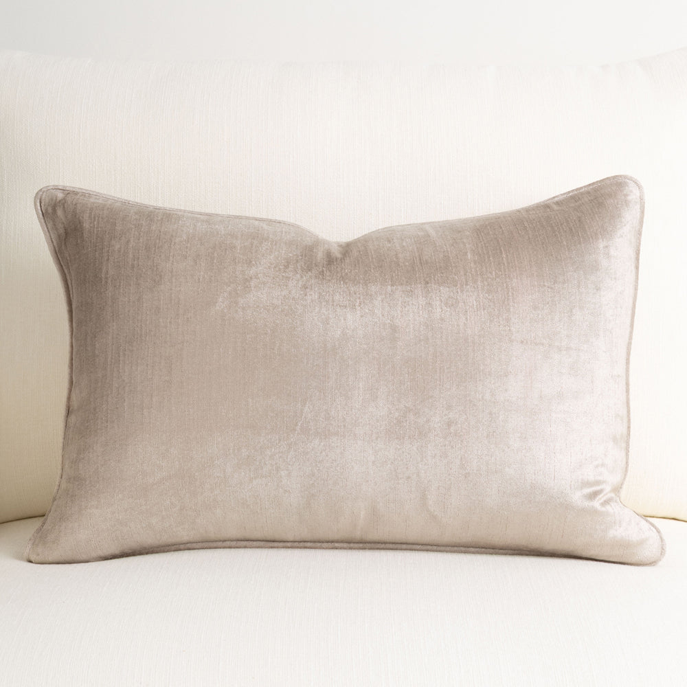 Crushed Velvet Cushion Oyster 40x60cm