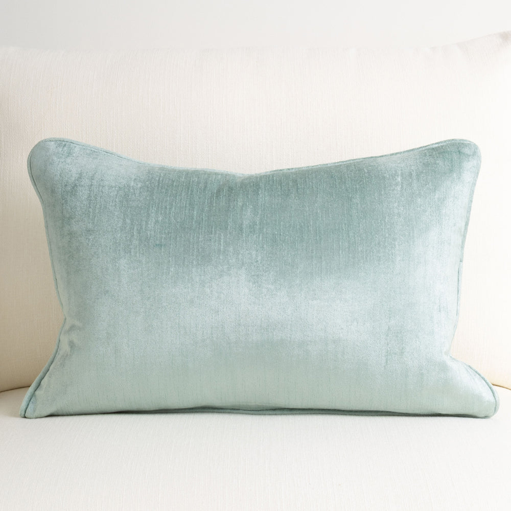 Crushed Velvet Cushion Sea Mist 40x60cm
