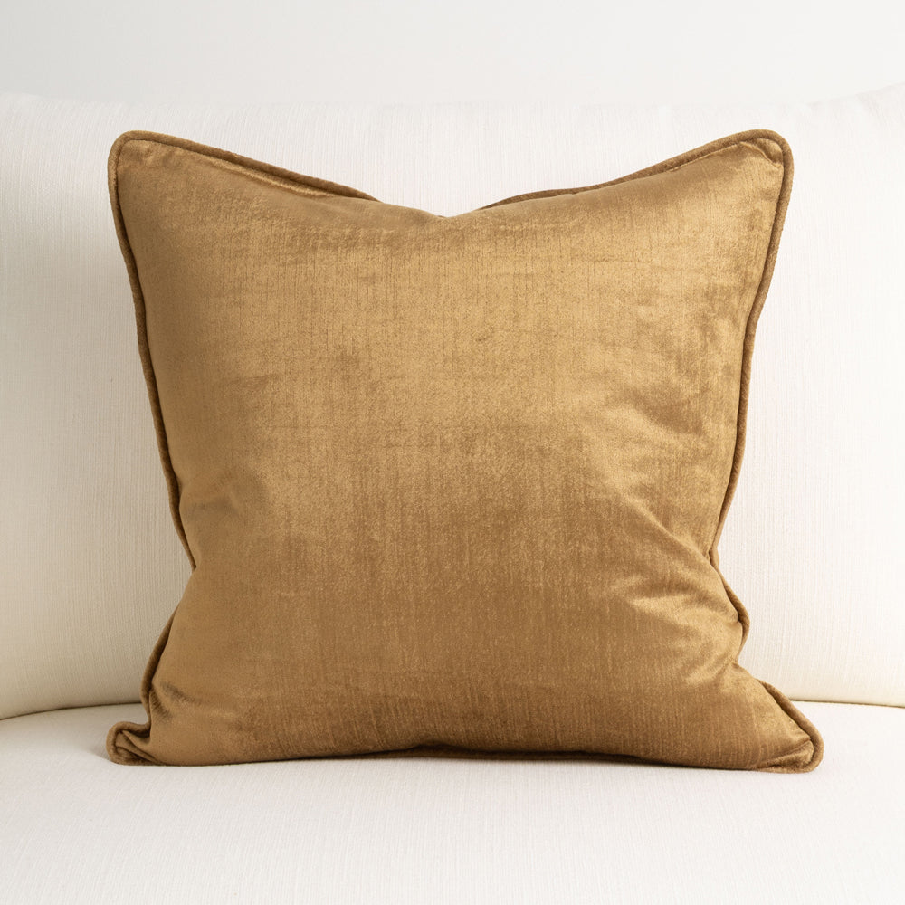 Crushed Velvet Cushion Gold 50x50cm