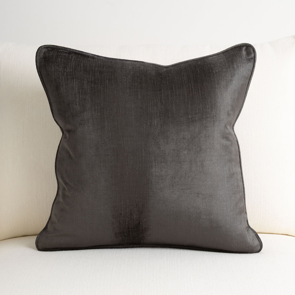 Crushed Velvet Cushion Graphite 50x50cm
