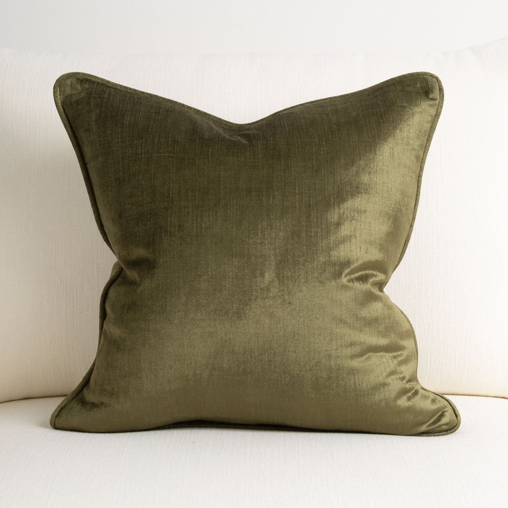 Crushed Velvet Cushion Kingston Green 50x50cm