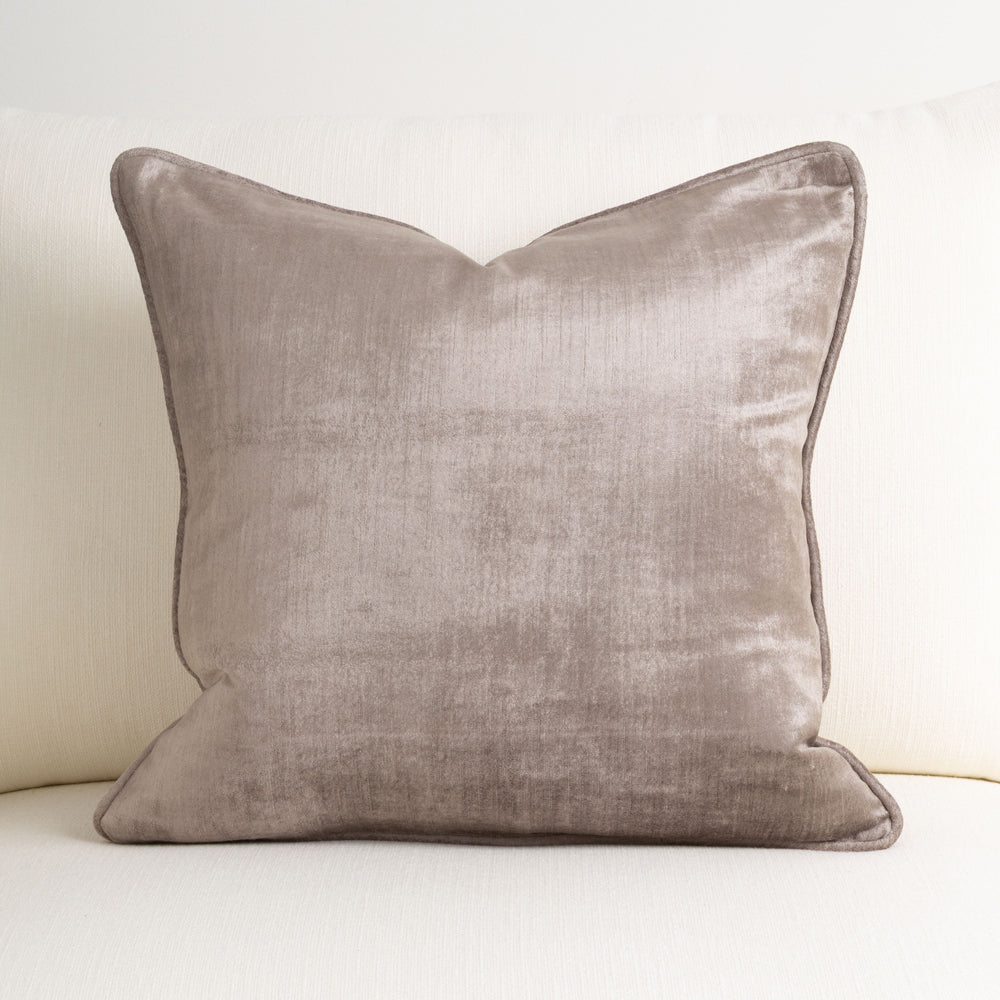 Crushed Velvet Cushion Mauve 50x50cm