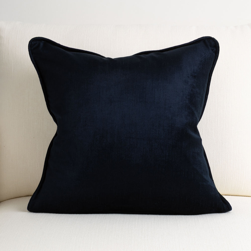 Crushed Velvet Cushion Midnight Blue 50x50cm