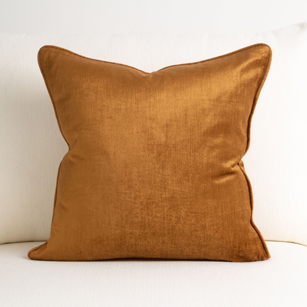Crushed Velvet Cushion Toffee 50x50cm