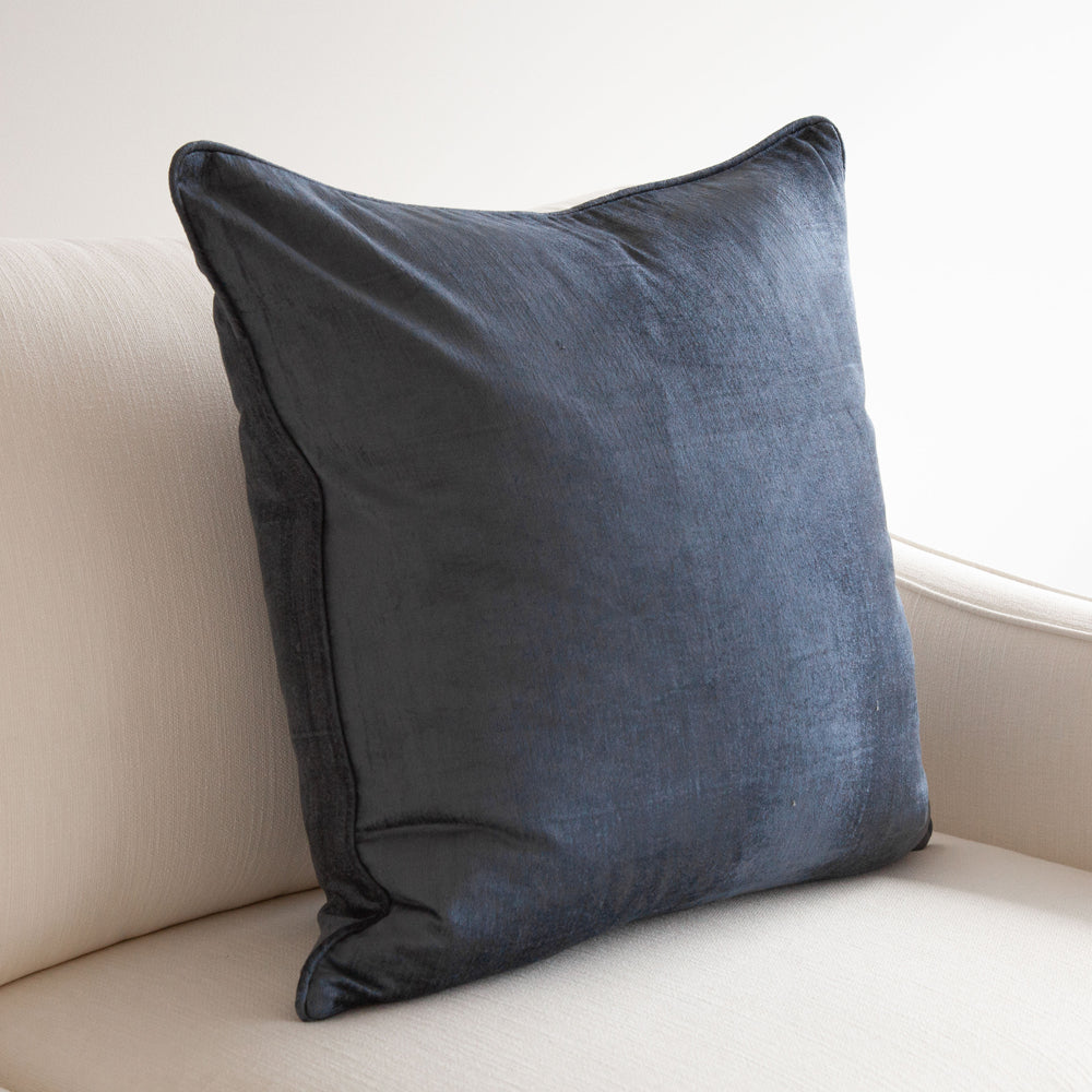 Crushed Velvet Cushion Atlantic Blue 60x60cm