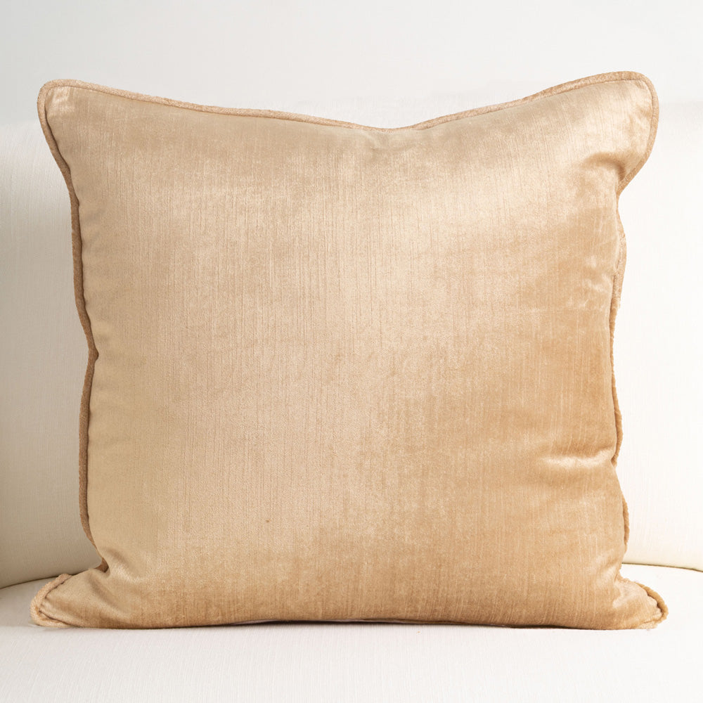 Crushed Velvet Cushion Cinnamon 60x60cm