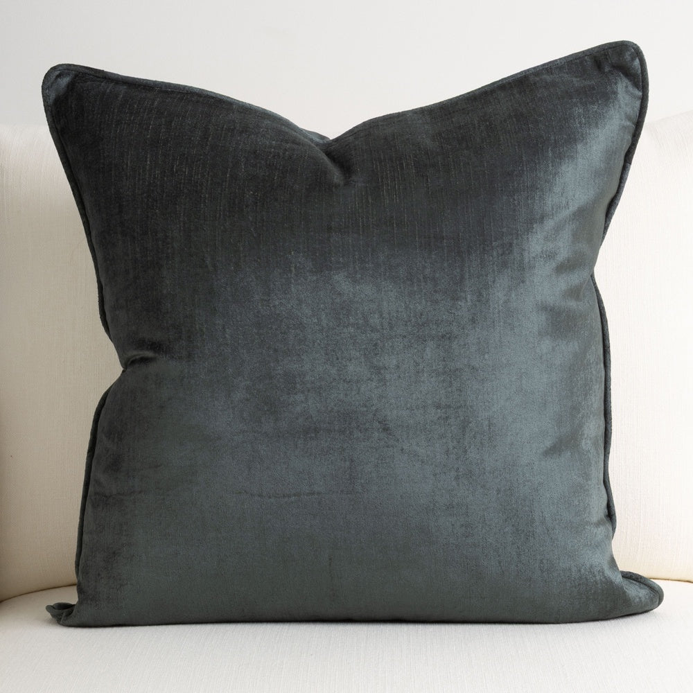 Crushed Velvet Cushion Lake 60x60cm