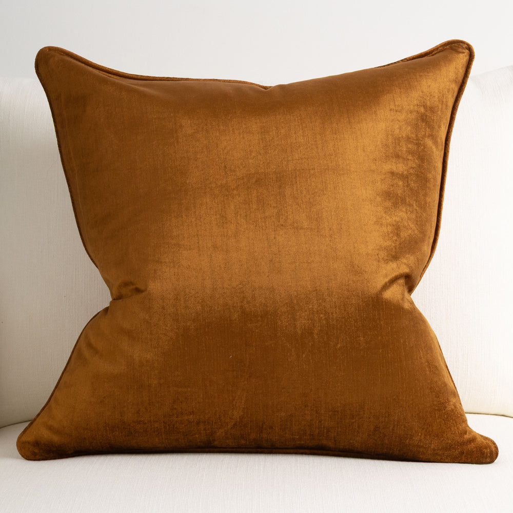 Crushed Velvet Cushion Toffee 60x60cm