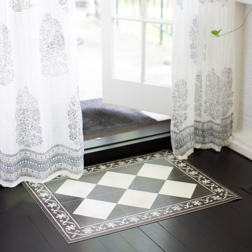 Vinyl Floor Mat - Gambit Chess | Pepperwhites by Tara Dennis