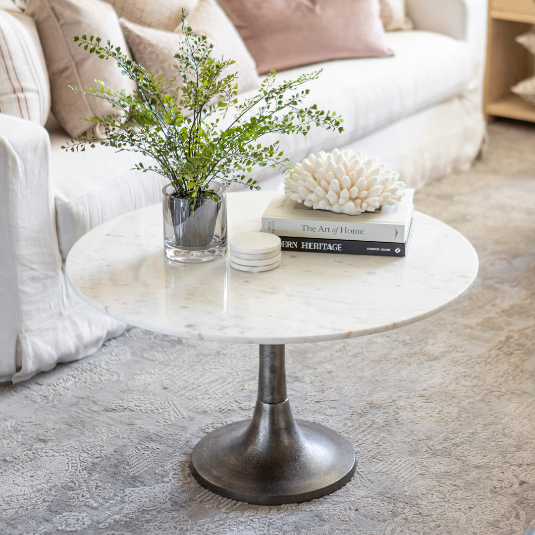 Soho Side/Coffee Table Ant. Silver Base