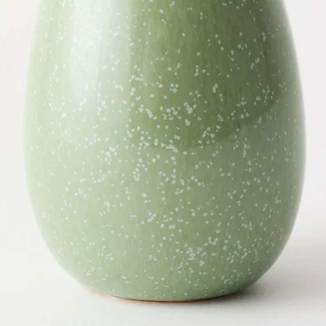 Close up of green vase texture.