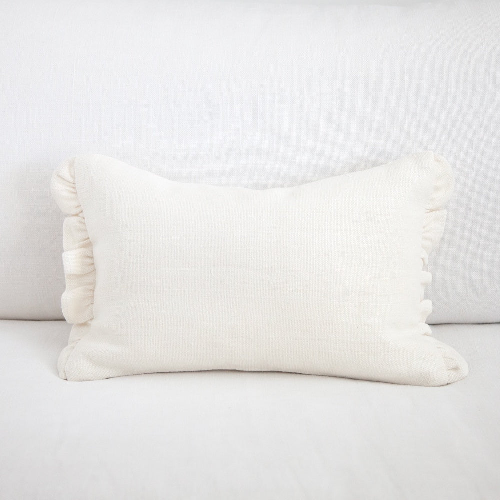 Ivory Ruffle Cushion