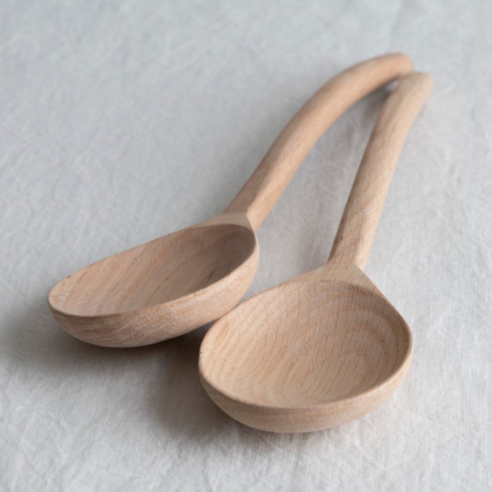 Oak Salad Servers