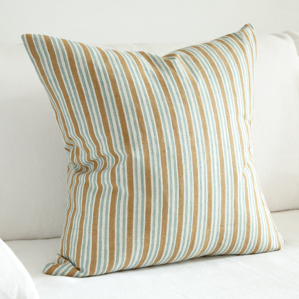 Alacha Saffron Linen Cushion 55x55cm