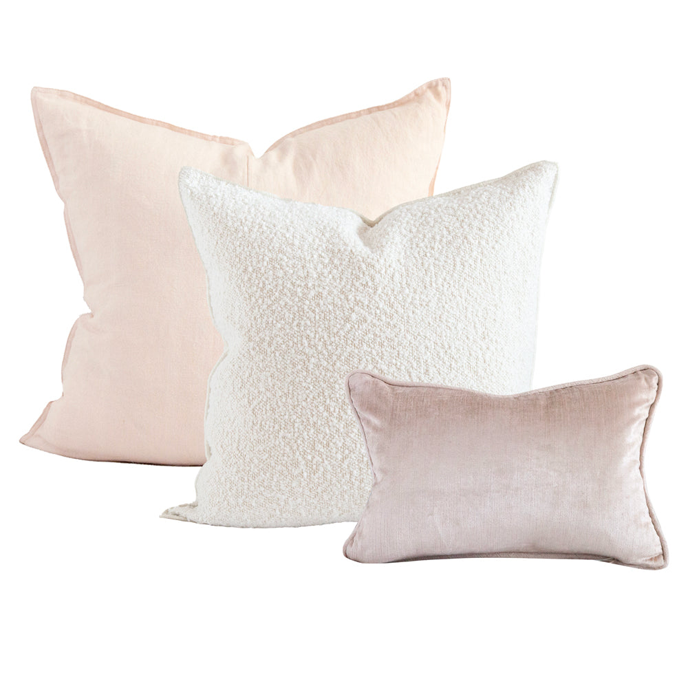 Alberto Blush Velvet Cushions