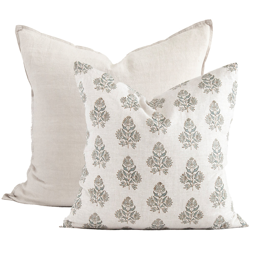 Ankara Husk Celadon Cushion Pair