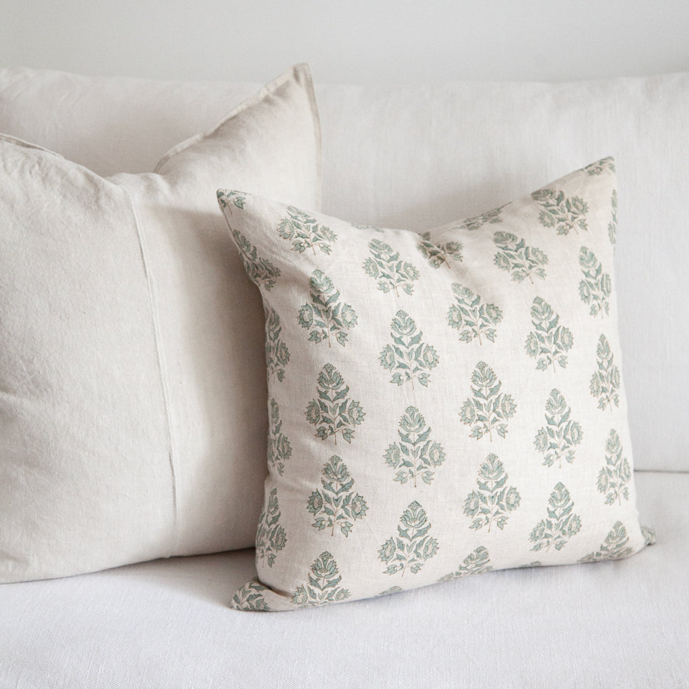 Ankara Husk Celadon Cushion Pair