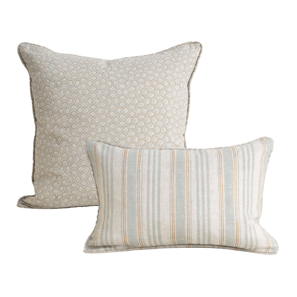 Antique Blue & Gold Pair