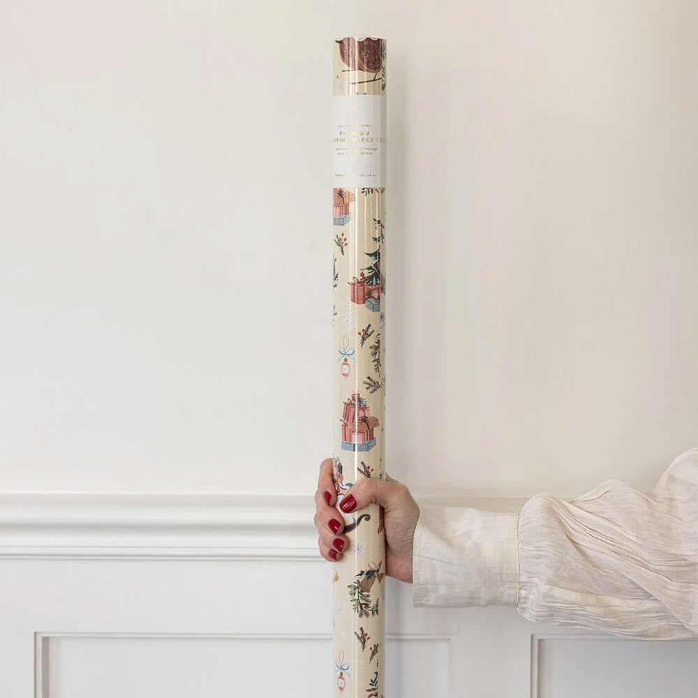 Gift Wrap Roll Jolly Santa 30m