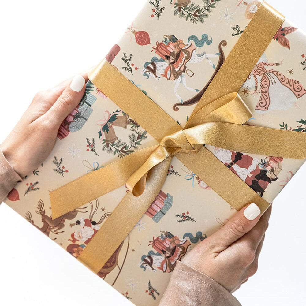 Gift Wrap Roll Jolly Santa 30m