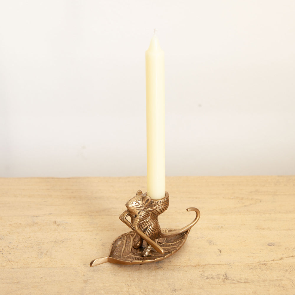 Bramble Brass Candle Holder