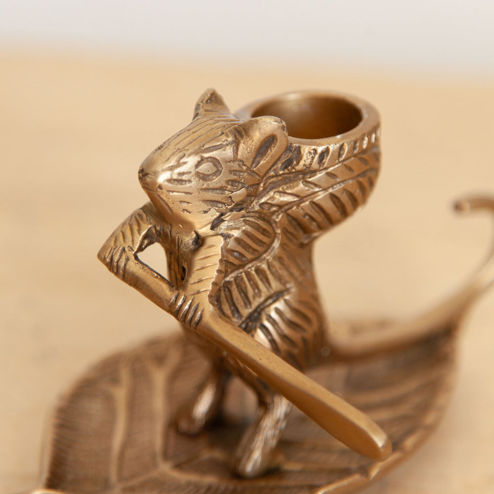 Bramble Brass Candle Holder