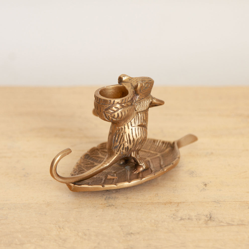 Bramble Brass Candle Holder